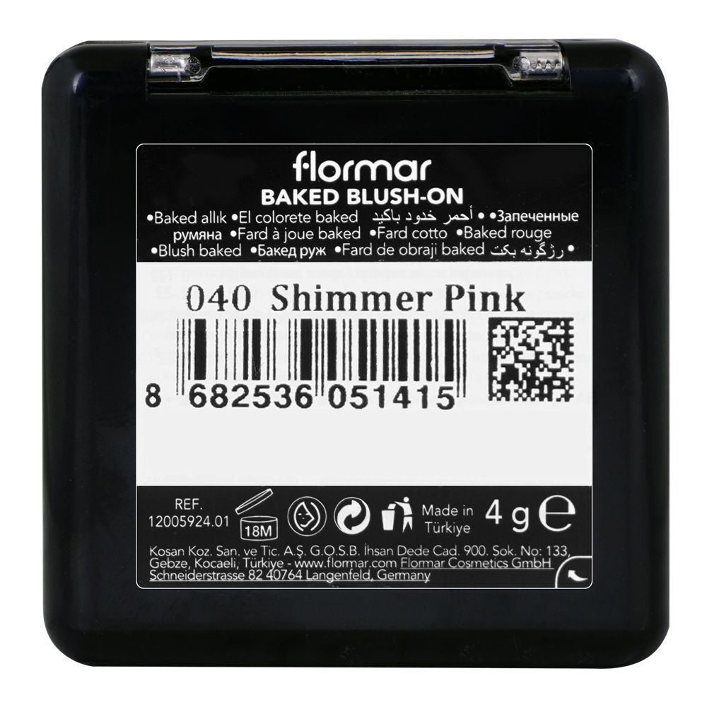 Flormar Baked Blush-On 040 Shimmer Pink, 4g - Image 3