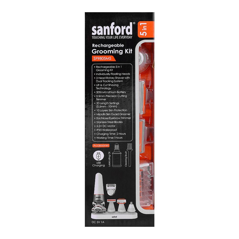 Sanford Rechargeable 5in1 Grooming Kit, SF9805MS - Image 4