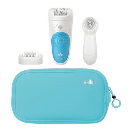 Braun Silk-epil 5 Legs, Body & Face Epilator, White/Blue, 5545 - Main Image