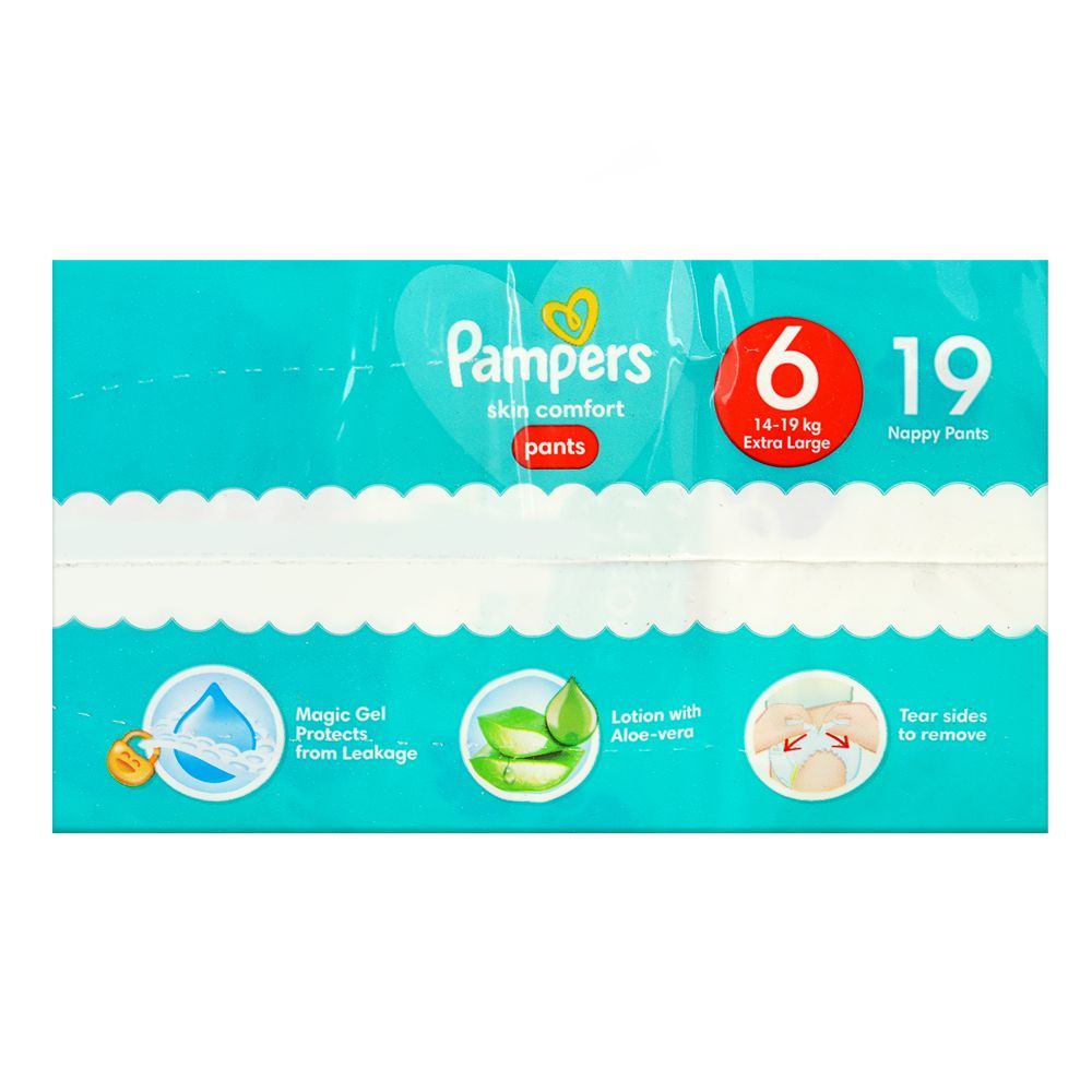 Pampers Skin Comfort Pants, No.6, Extra Large, 14-19 Kg, 19-Pack - Image 2