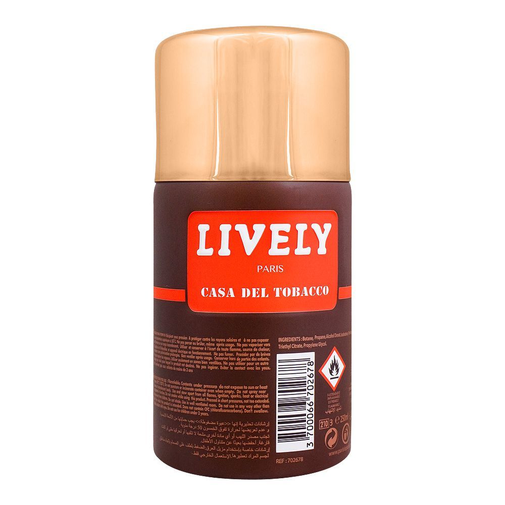 Lively Casa Del Tobacco Body Spray, For Men, 250ml - Image 2