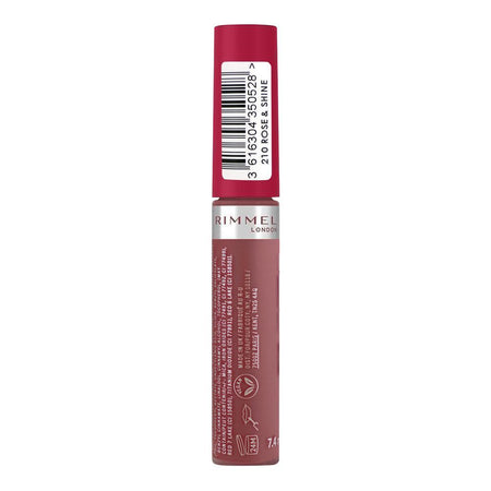Rimmel London 16 Hour Mega Matte Liquid Lipstick, 210 Rose & Shine, 7.4ml - Image 3