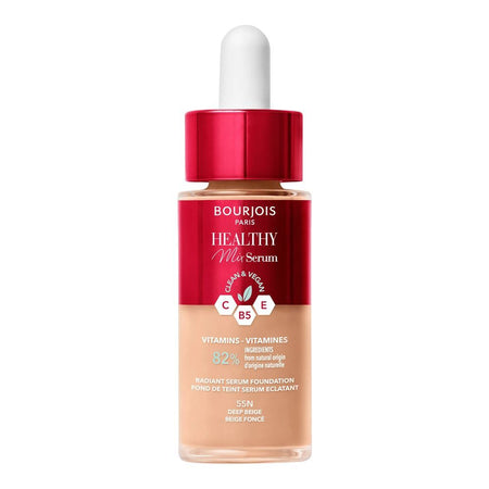 Bourjois Healthy Mix Clean & Vegan Radiant Serum Foundation, Vitamins 82%, 55N Deep Beige, 30ml - Image 2