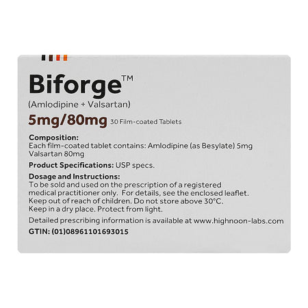 Biforge 5/80mg, Strip (10 Tablets) - Image 3