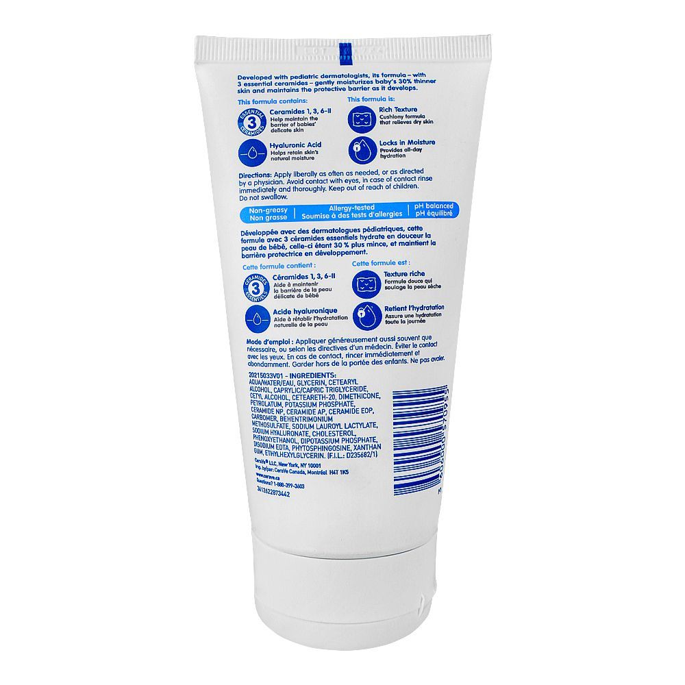 CeraVe Baby Moisturizing Cream, With Ceramides, Hyaluronic Acid, Paraben-Free, 142g - Image 2