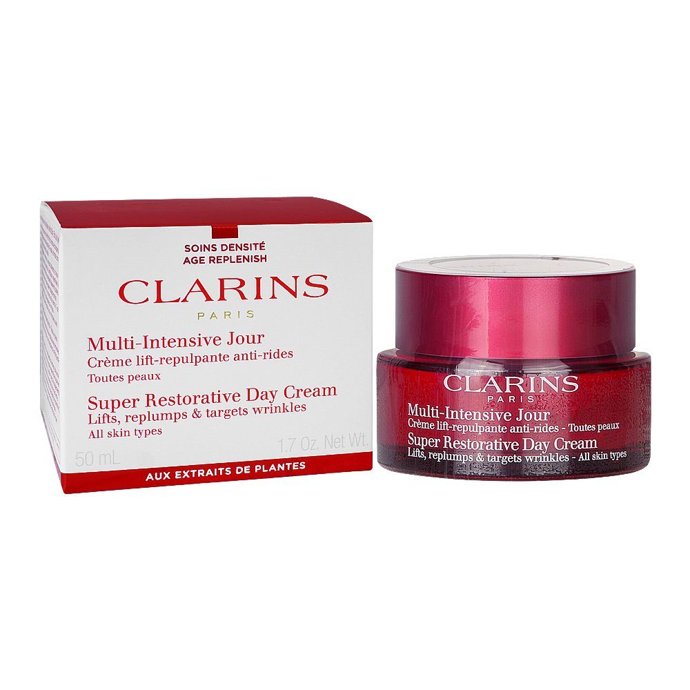 Clarins Multi Intensive Jour Super Restorative Day Cream, Lifts, Replumps, 50ml - Main Image