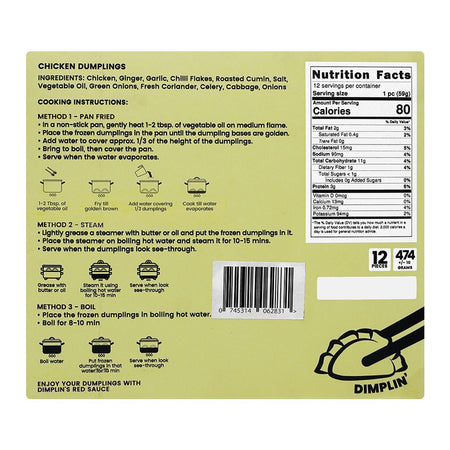 Dimplin Nepali Momos With Red Sauce, 12-Pack - Image 2