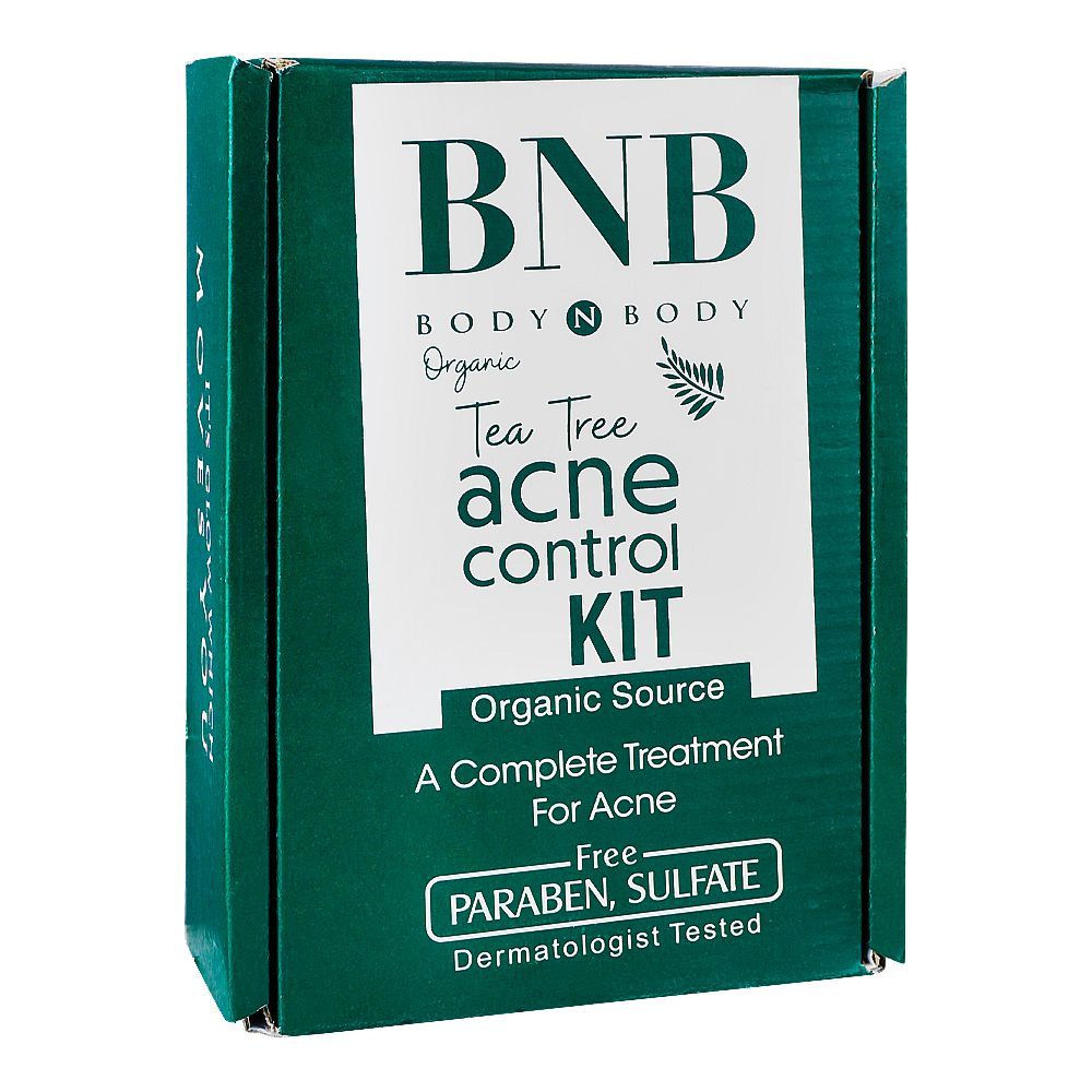 BNB Organic Tea Tree Acne Control Kit, Serum, Face Wash, Gel, Mask - Main Image