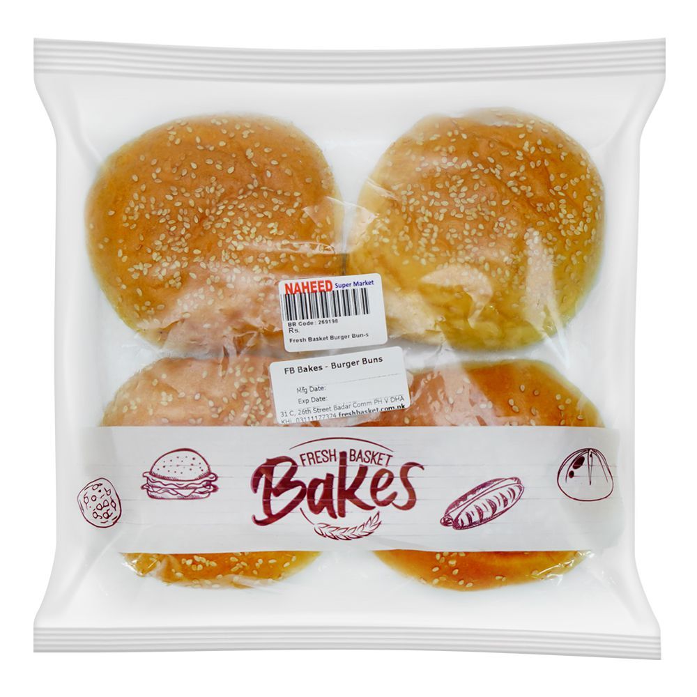 Fresh Basket Burger Buns, 4-Pack - Main Image