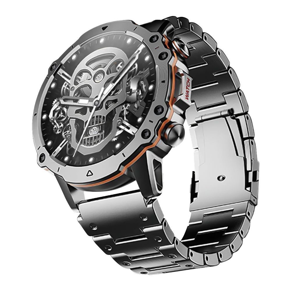 Zero Revoltt Shock Proof Metal Body, 1.43" HD Display, Gun Metal Metallic Chain Strap, Smart Watch - Main Image