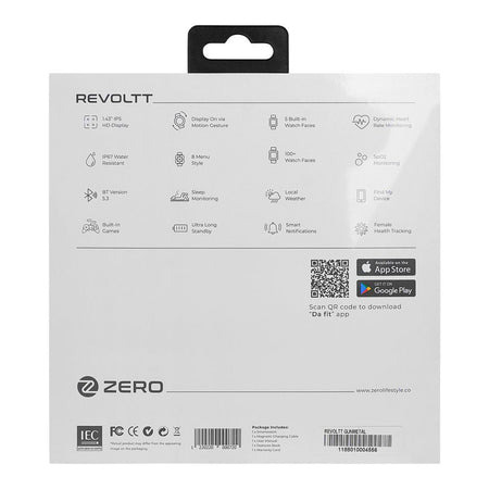Zero Revoltt Shock Proof Metal Body, 1.43" HD Display, Gun Metal Metallic Chain Strap, Smart Watch - Image 3