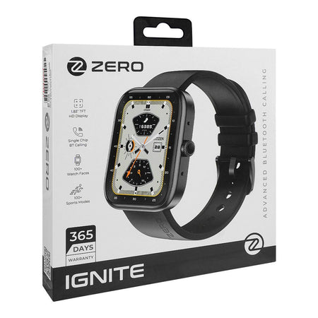 Zero Ignite Advanced Bluetooth Calling, 1.83" TFT HD Display, Black Strap, Zinc Alloy BT Calling, Smart Watch - Image 2