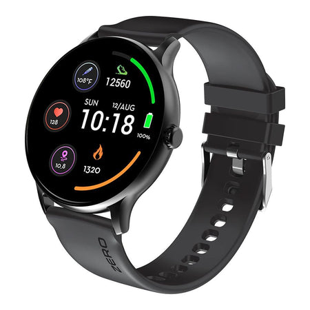 Zero Luna 1.39" HD Display, Metal Body, Black Strap, Smart Watch - Main Image