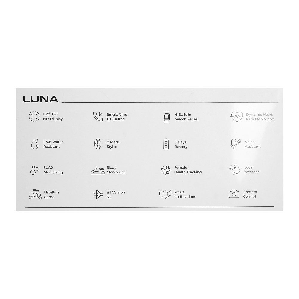 Zero Luna 1.39" HD Display, Metal Body, Black Strap, Smart Watch - Image 4