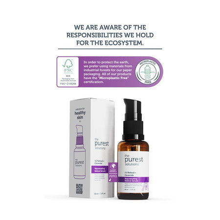 The Purest Solution 1 % Retinol + Ceramide Rejuvenating Retinol Serum, Vegan, For All Types Of Skin, 30ml - Image 5