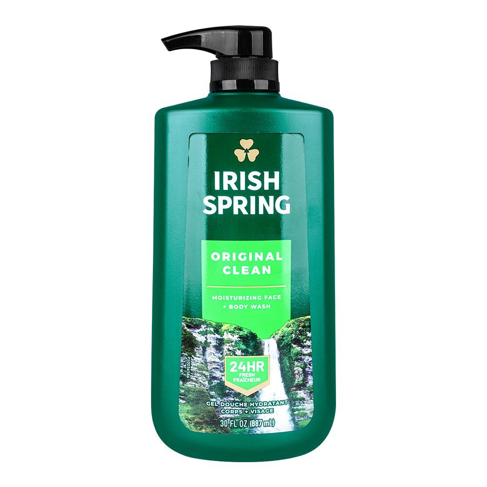 Irish Spring Original Clean Moisturizing Face Body Wash, 887ml - Main Image