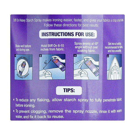 Stiff On Heavy Starch Spray, Easy Ironing, Aromatic Lavender Scent, 567g - Image 3