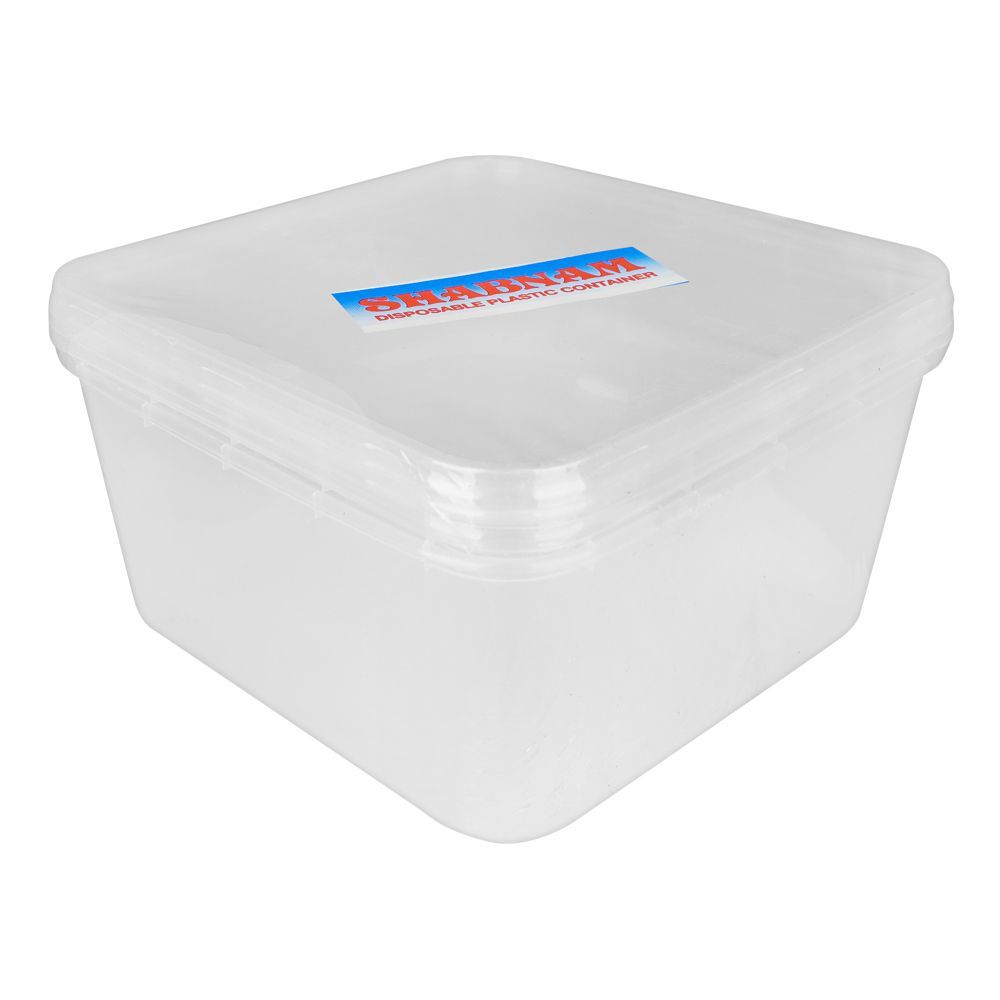 Disposable Plastic Container, 1.5 Liter Capacity - Main Image