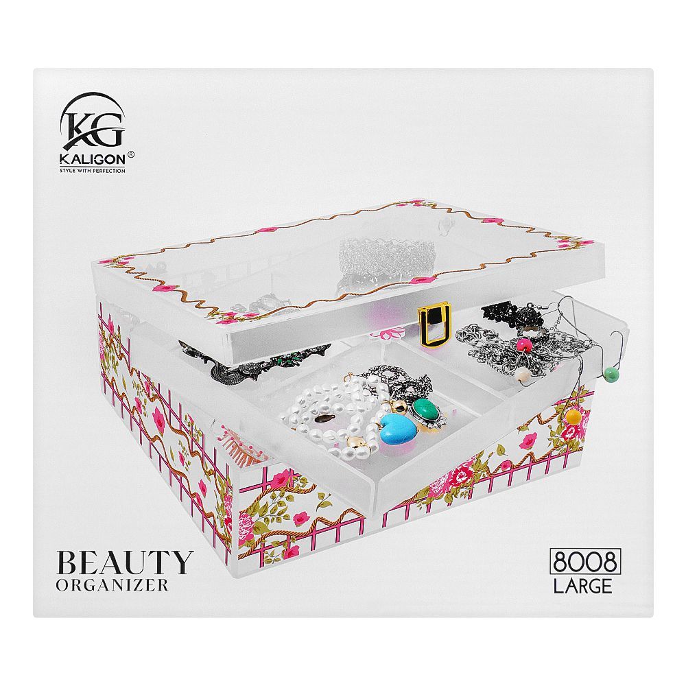 Kaligon Beauty Organizer, Large, Black, 8008-B - Image 4