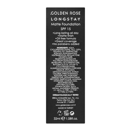 Golden Rose Long Stay Matte Foundation, Oil-Free, SPF-15, 06, 32ml - Image 2