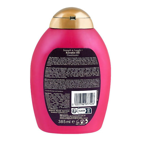 OGX Strength & Length Keratin Oil Conditioner, Keratin & Argan Oil, Sulfate Free, For Hair, 385ml - Image 2
