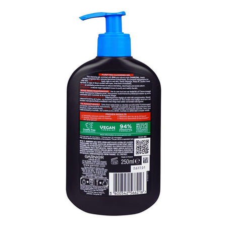 Garnier Skin Active BHA Salicylic Acid+Charcoal Anti-Blackhead Purifying Cleanser, 250ml - Image 2