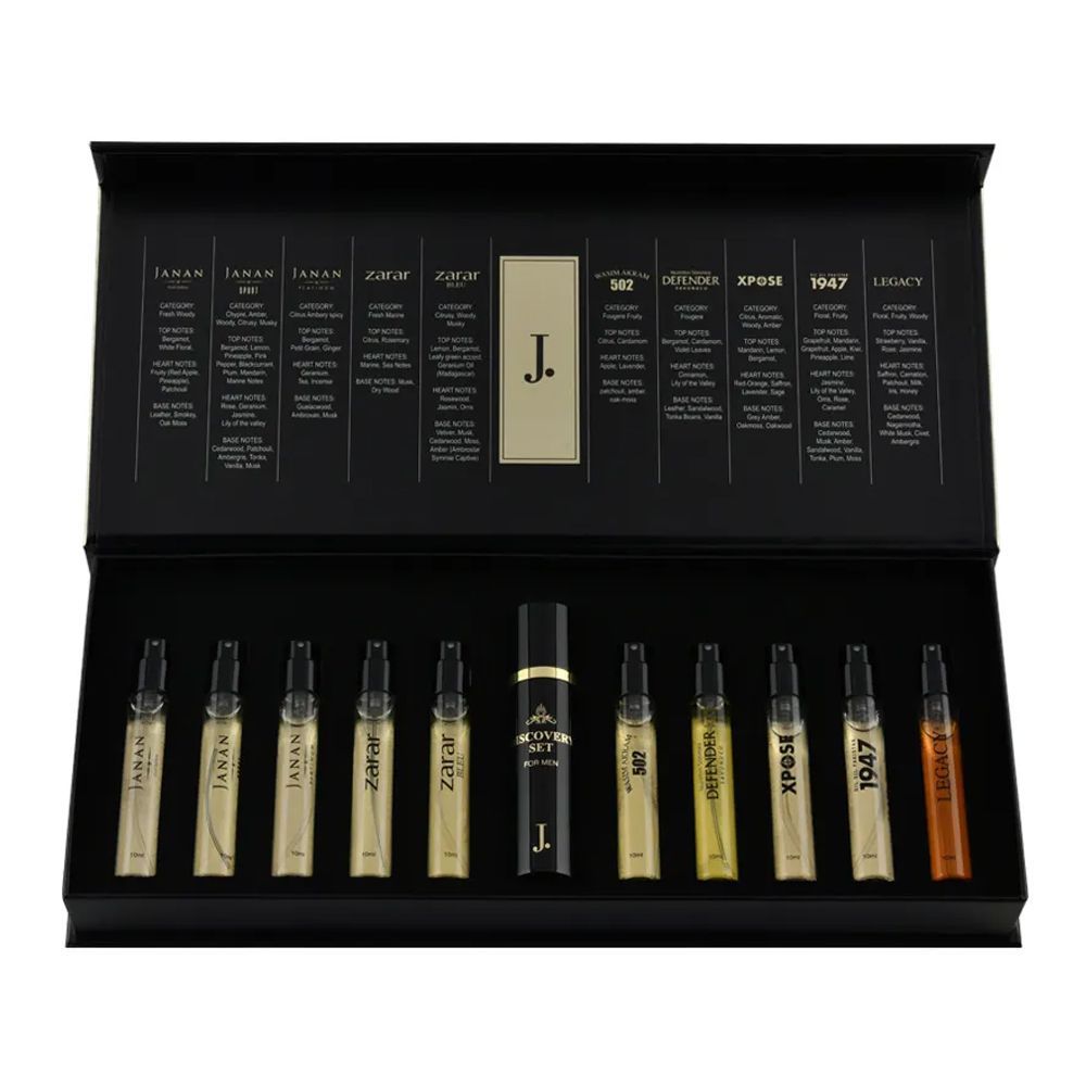 Junaid Jamshed Discovery Set For Men, Each 10ml, 10-Pack - Image 3