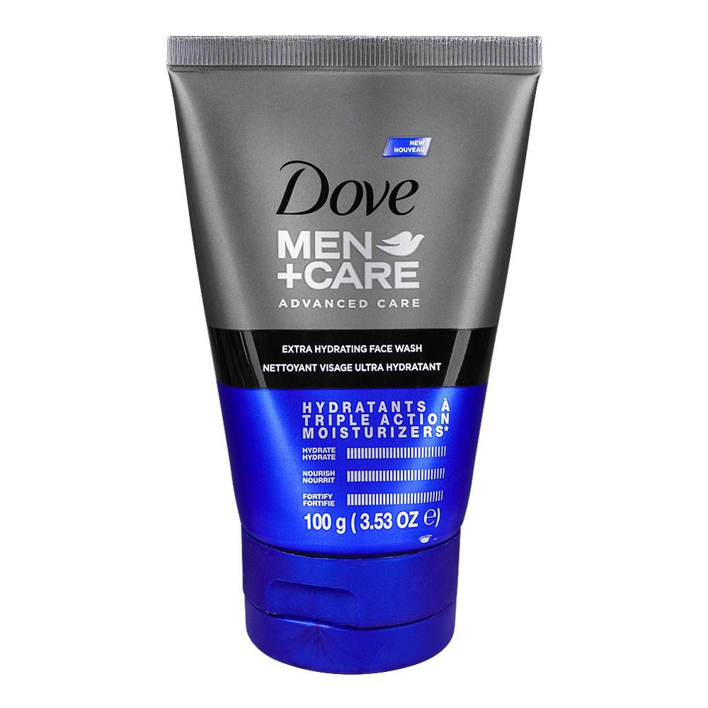 Dove Men+Care Advanced Care Extra Hydrating Face Wash, 100g - Main Image