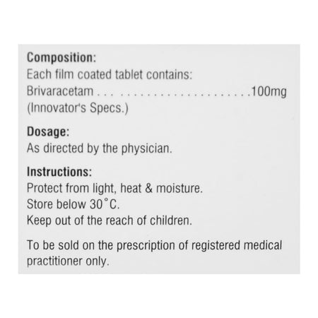 Brivera Tablet, 100mg Strip - Image 3