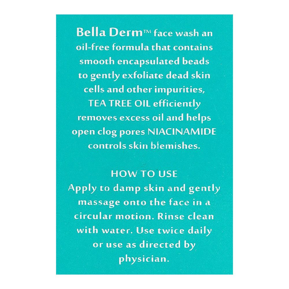 Bella Derm Face Wash, Control Blemishes & Oil, Unclog Pores, 100ml - Image 4