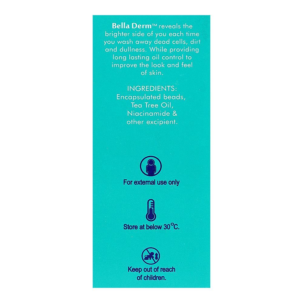 Bella Derm Face Wash, Control Blemishes & Oil, Unclog Pores, 100ml - Image 6