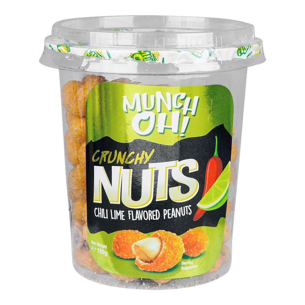 Munch Oh Crunchy Nut's Chilli Lime Peanuts, 150g - Main Image