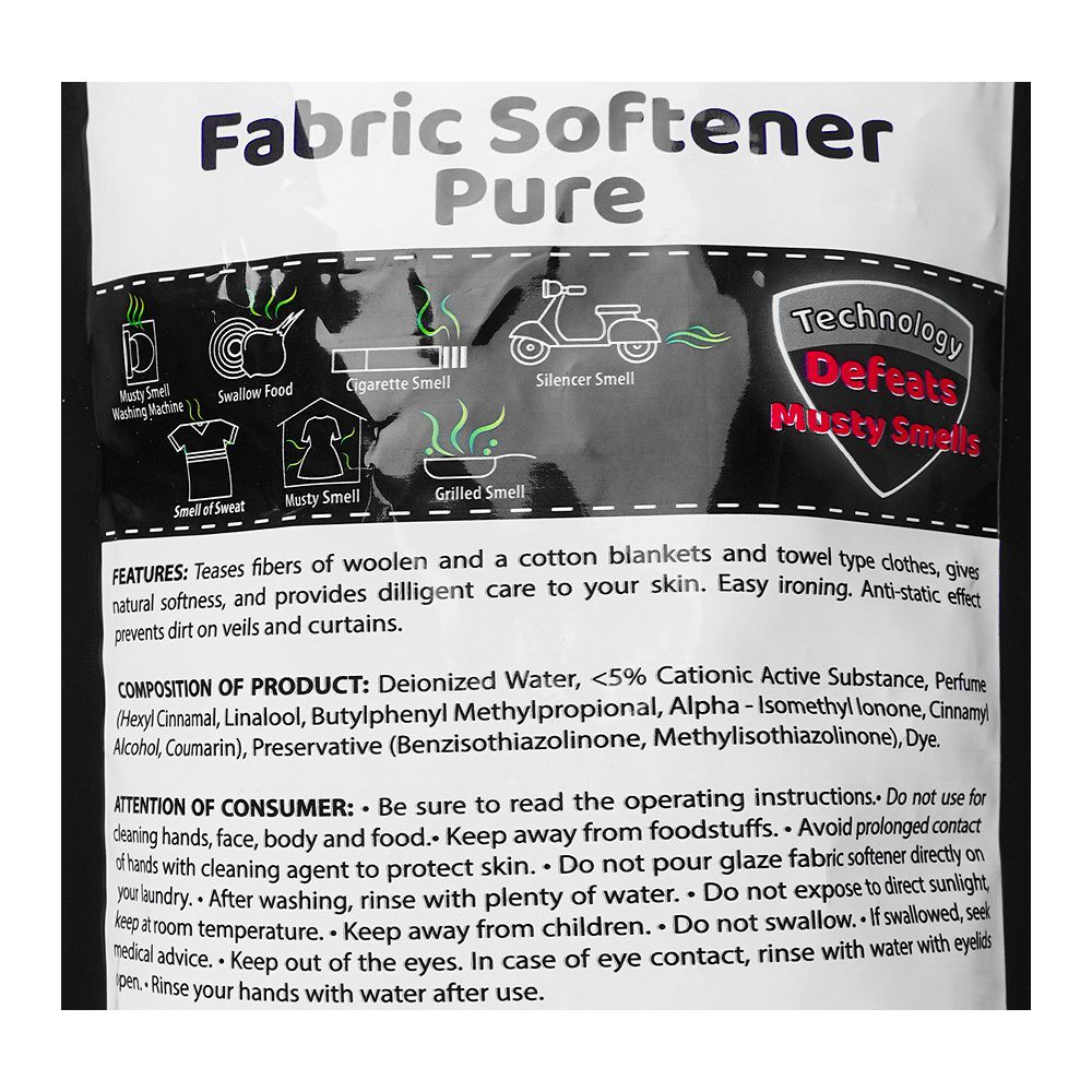 Softline Fabric Softener Pure White, White Pouch, 550ml - Image 3