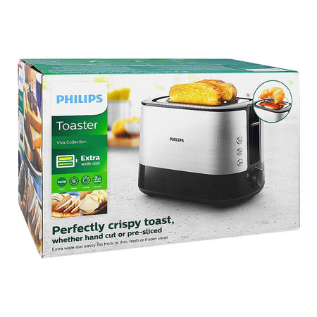 Philips Viva Collection Toaster, Extra Wide Slot, 950W, 7 Settings, Reheat, HD2637/91 - Image 4