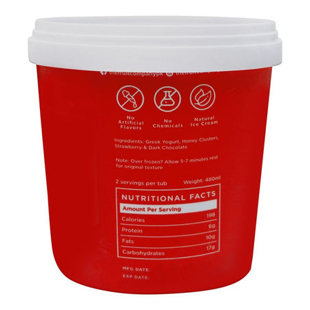 The Fruit Company Strawberry Choco, No Added Sugar, Natural Ice Cream, 480ml - Image 2
