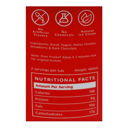 The Fruit Company Strawberry Choco, No Added Sugar, Natural Ice Cream, 480ml - Image 3