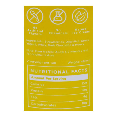 The Fruit Company pro Strawberry Cheese Cake, No Added Sugar, Natural Ice Cream, 480ml - Image 3