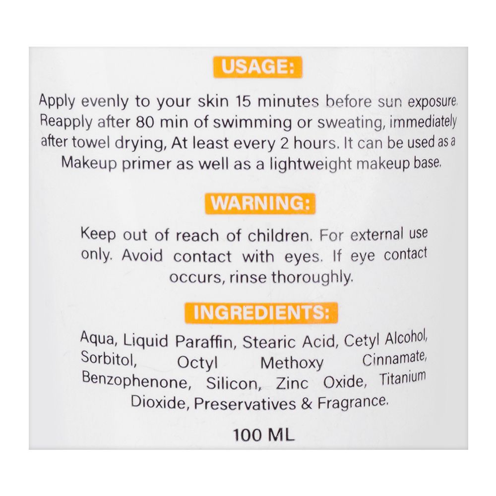 Hiba's Bright & Glow Sun Block, SPF 90+, Water Resistant, Safe For Sensitive Skin, 100ml - Image 3