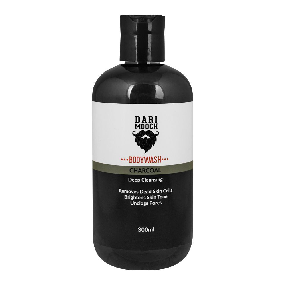 Dari Mooch Charcoal Body Wash, Removes Dead Skin Cells, Brightens Skin Tone, Unclogs Pores, 300ml - Main Image