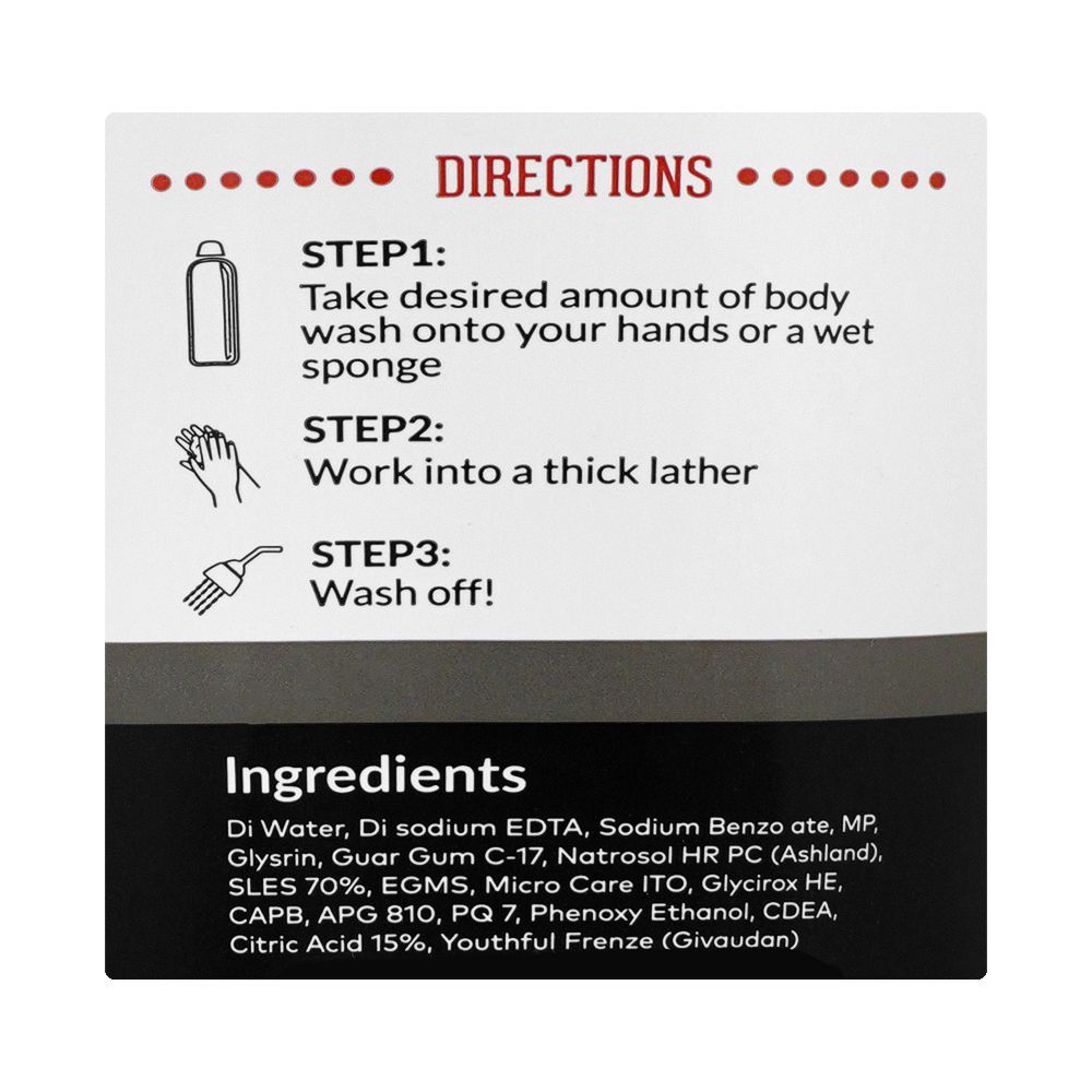 Dari Mooch Charcoal Body Wash, Removes Dead Skin Cells, Brightens Skin Tone, Unclogs Pores, 300ml - Image 3