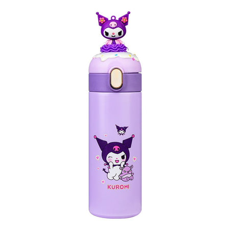 Sanrio kuromi Plastic Water Bottle, Leakproof Ideal for Office, School & Outdoor, Purple, SH215 - Main Image