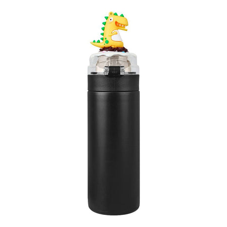 Dinosaur Trendy Plastic Water Bottle, Leakproof Ideal for Office, School & Outdoor, Black, GWD078 - Image 5