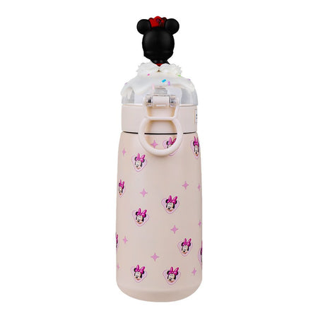Minnie Mouse Theme Plastic Water Bottle, Leakproof, Ideal for Office, School & Outdoor, Off White, CA302 - Image 2