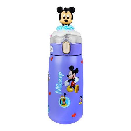 Mickey Mouse Theme Plastic Water Bottle, Leakproof Ideal for Office, School & Outdoor, Purple, CA302 - Main Image