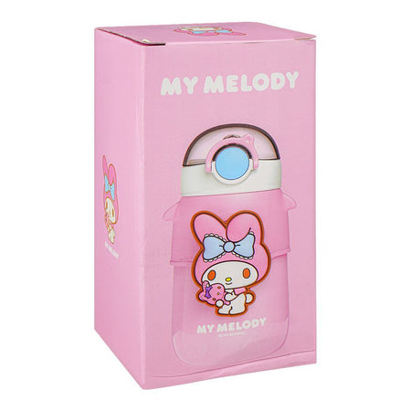 Melody Plastic Thermos Cup Cute Water Bottle With Straw & Strap, Leakproof, Pink, 8075B - Image 5