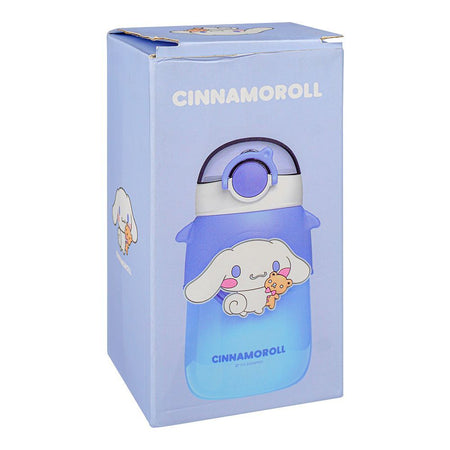 Cinnamoroll Plastic Thermos Cup Cute Water Bottle With Straw & Strap, Leakproof, Sky Blue, 8075B - Image 5