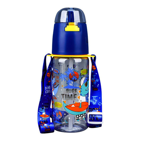 Surf Time Theme Spray Plastic Water Bottle With Lid, Blue, 580ml Capacity, FA9346 - Main Image