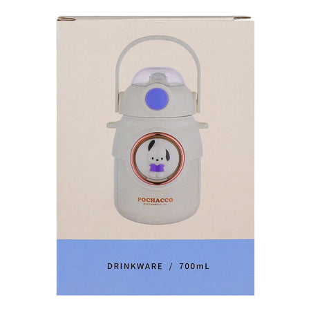 Pochacco Plastic Thermos With Strap, 700ml Capacity, White, Creative Water Bottle, 2319C - Image 5