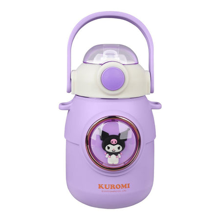 Kuromi Plastic Thermos With Strap, 700ml Capacity, Purple, Creative Water Bottle, 2319C - Main Image