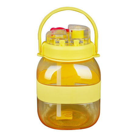 Bear Plastic Water Bottle With Strap, Yellow, YT-7729 - Image 4